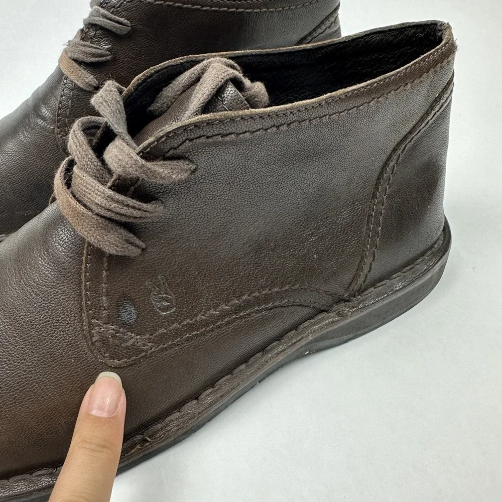 John Varvatos Chukka Boots‎ Mens Brown Leather Lace Up Spain Heritage Rugged